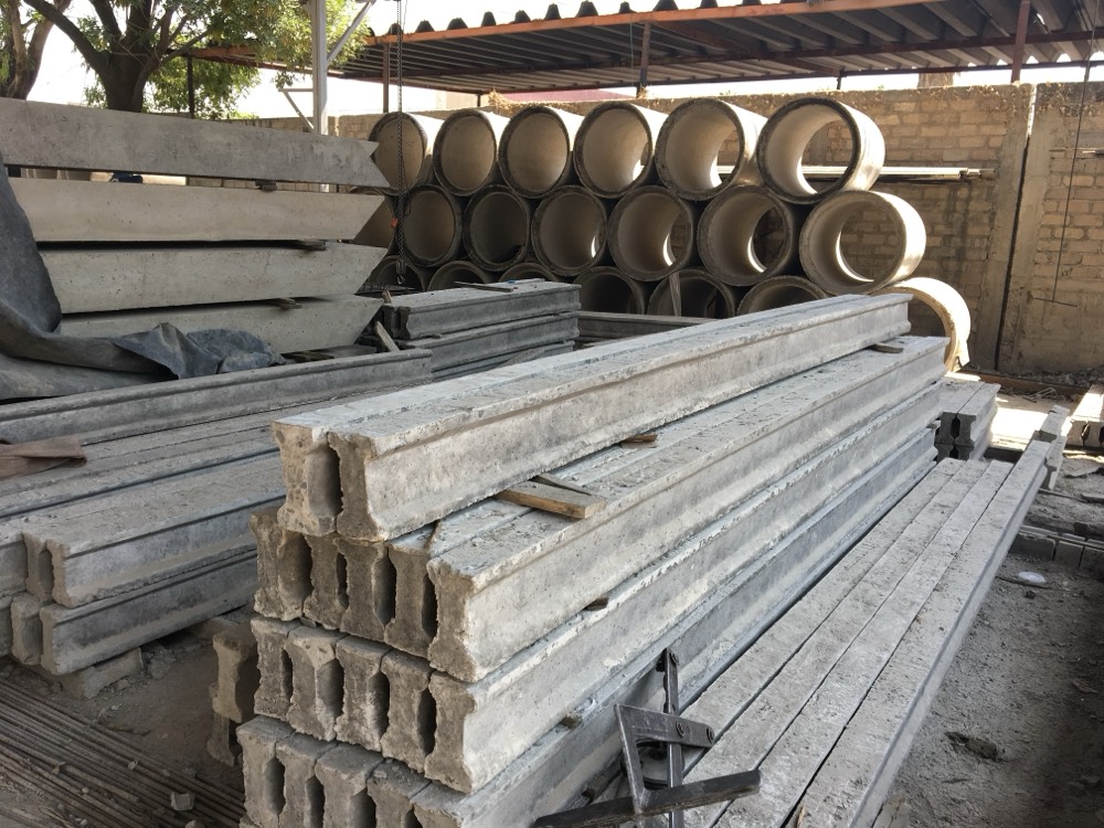 Vigas de concreto estibadas